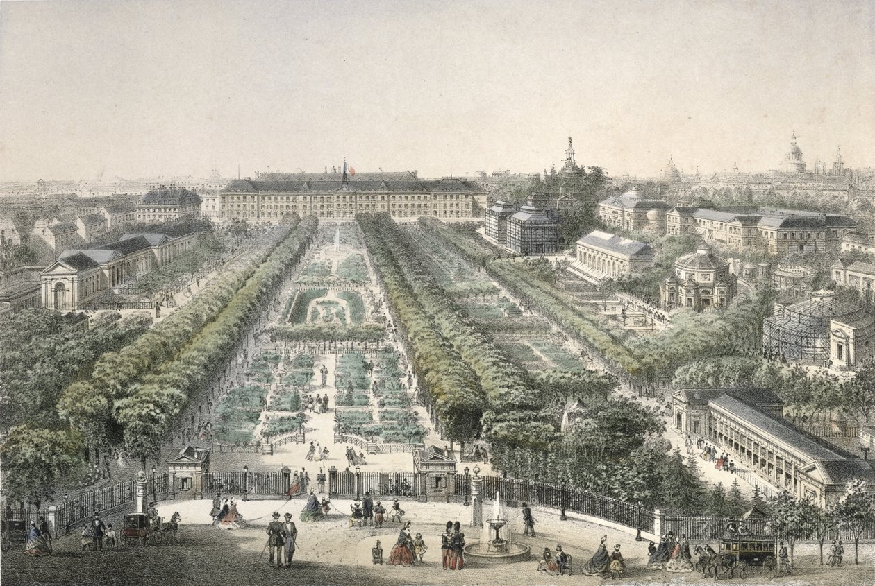 Ansicht des Jardin des Plantes, Paris von Charles Riviere