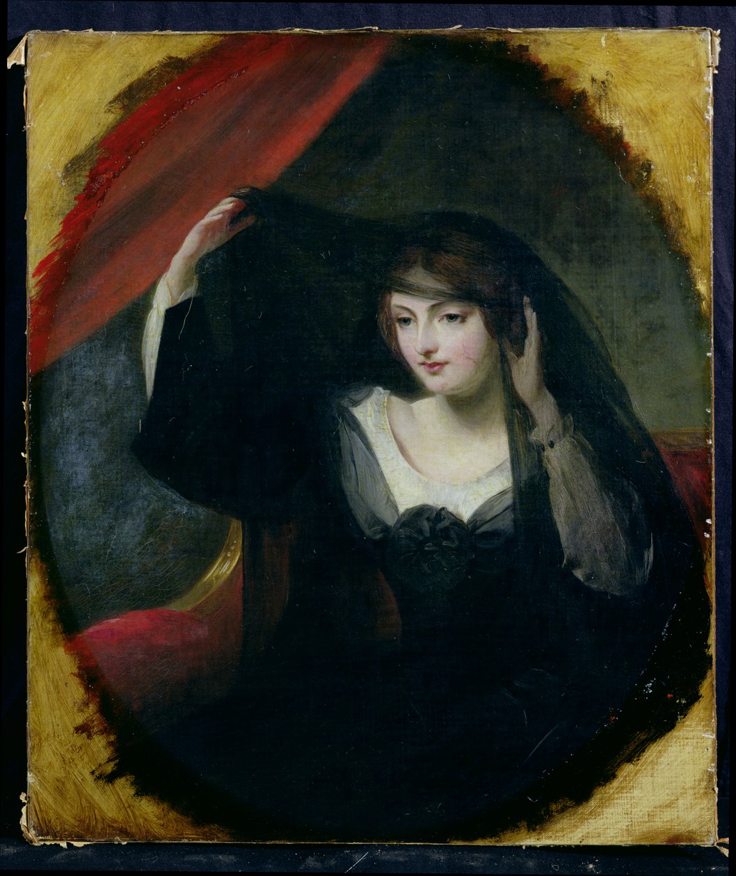 Olivia hebt ihren Schleier, 1849 von Charles Robert Leslie