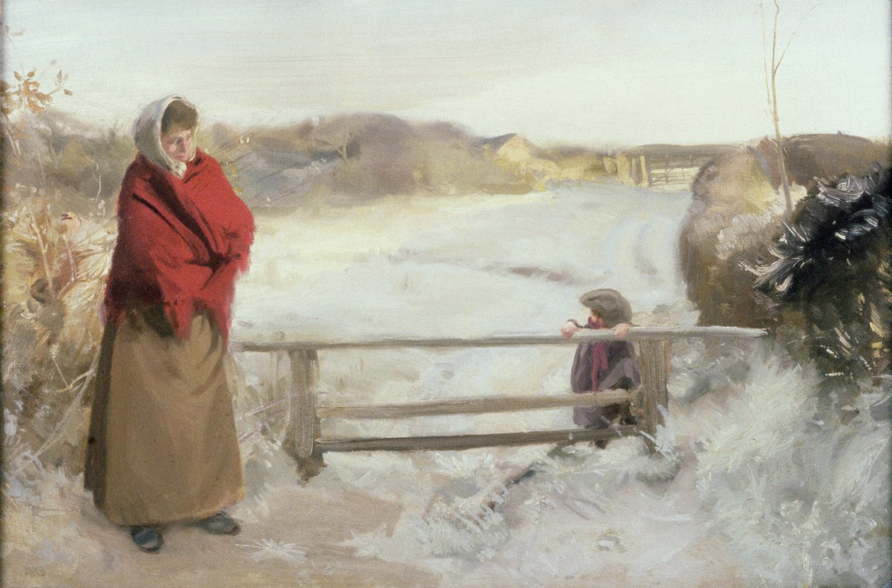 Schneeszene von Charles Sims