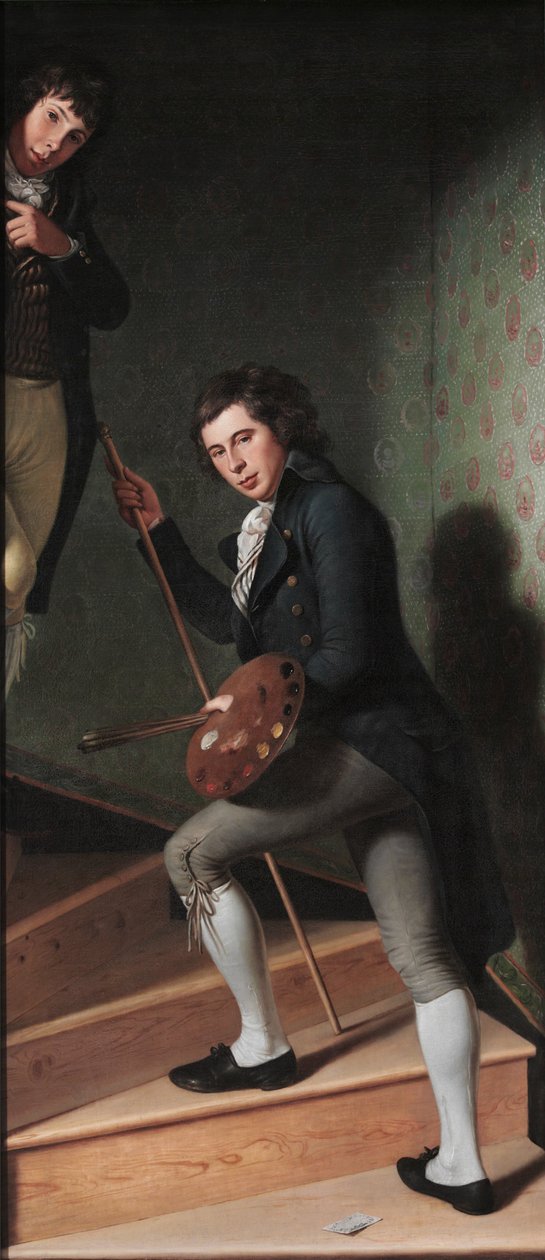 Die Treppengruppe (Porträt von Raphaelle Peale und Titian Ramsay Peale) von Charles Willson Peale