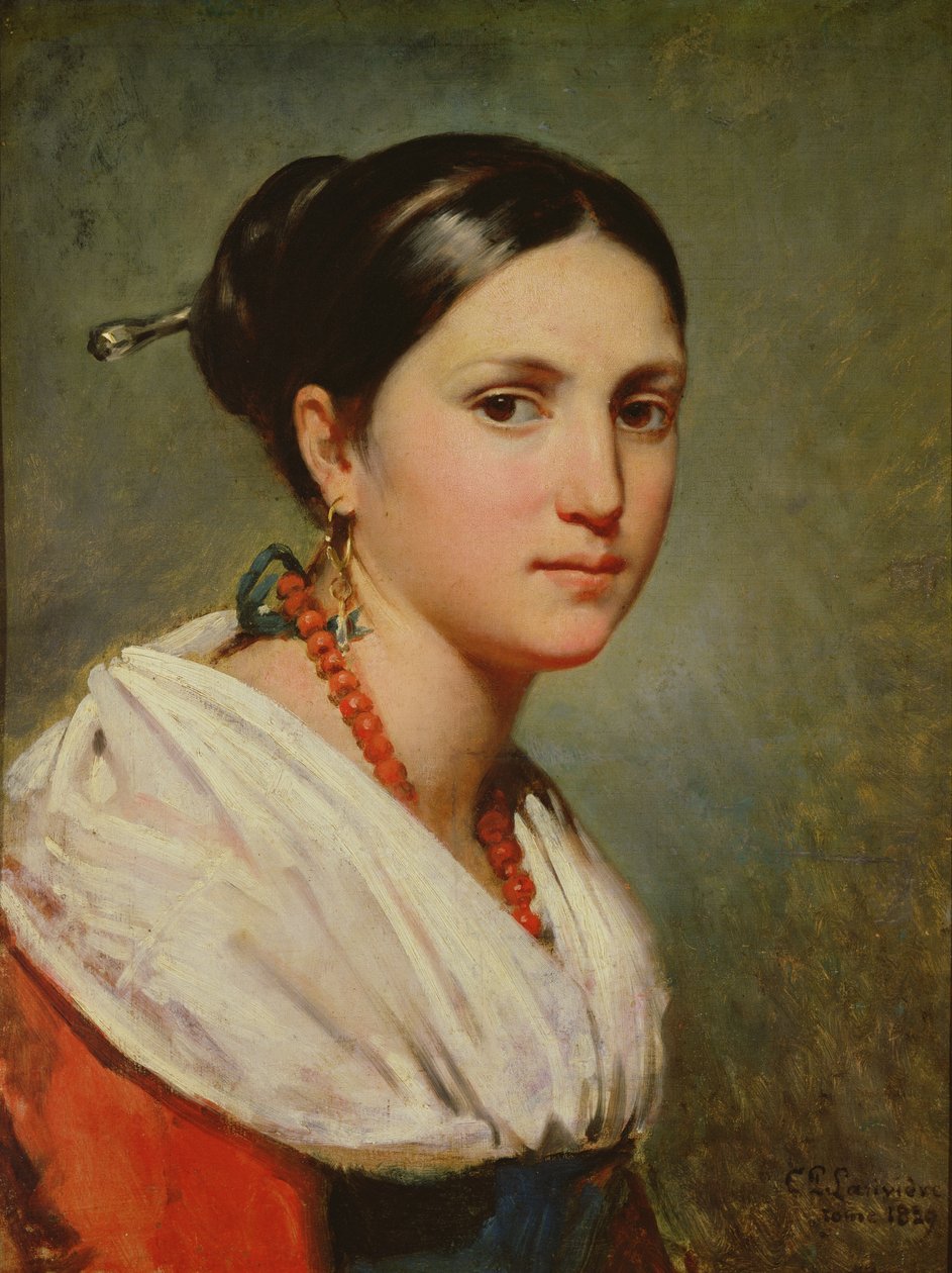 Porträt einer jungen italienischen Frau, 1829 von Charles Philippe Lariviere