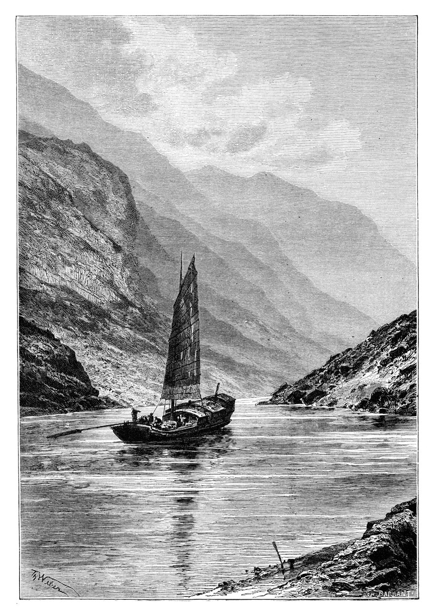 Der obere Jangtsekiang, China von Charles Barbant