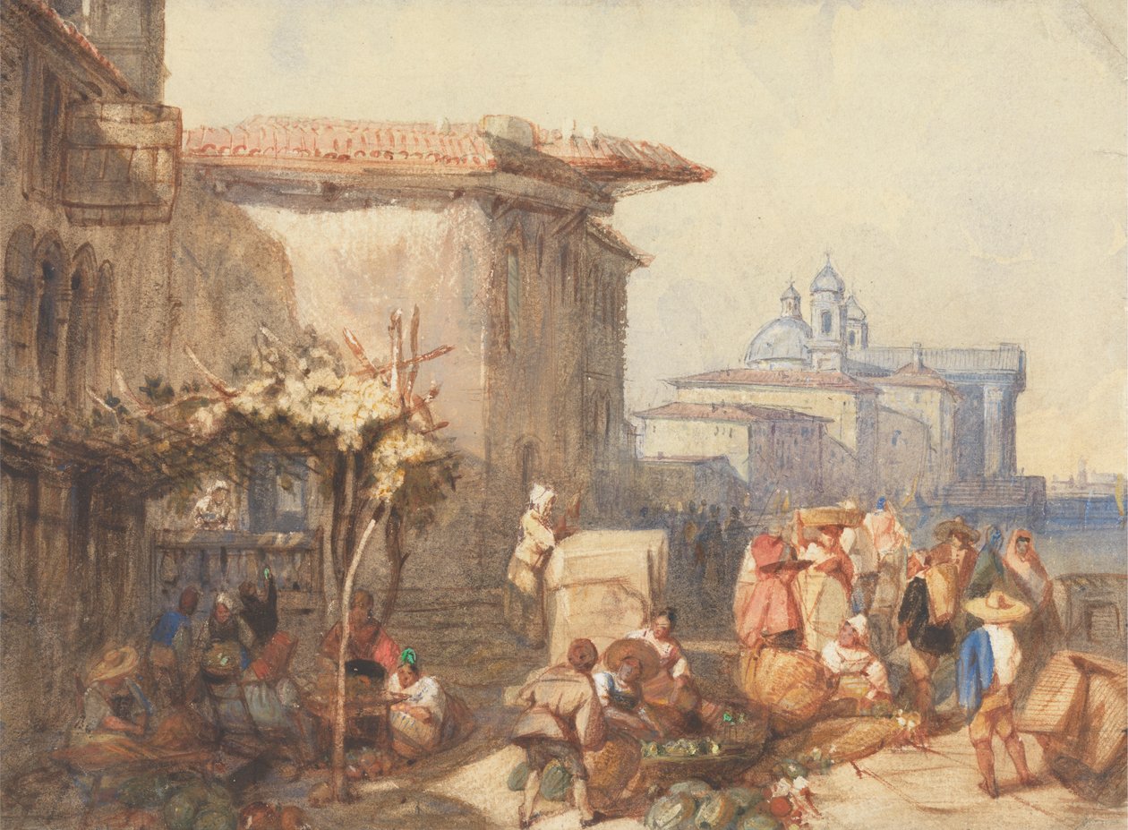 Eine Marktszene in Venedig von Charles Bentley