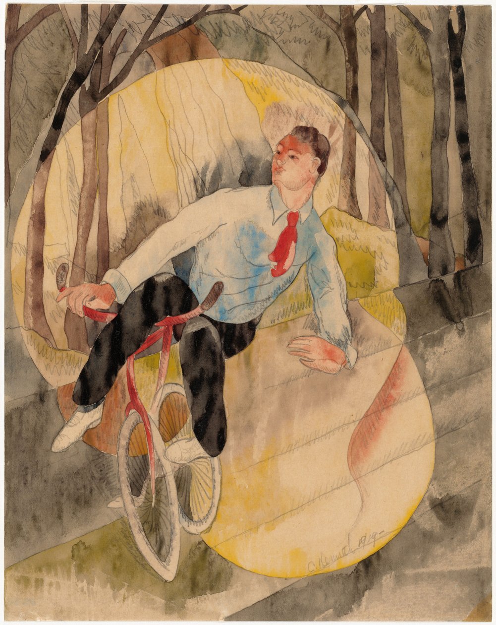Im Varieté, der Radfahrer von Charles Demuth