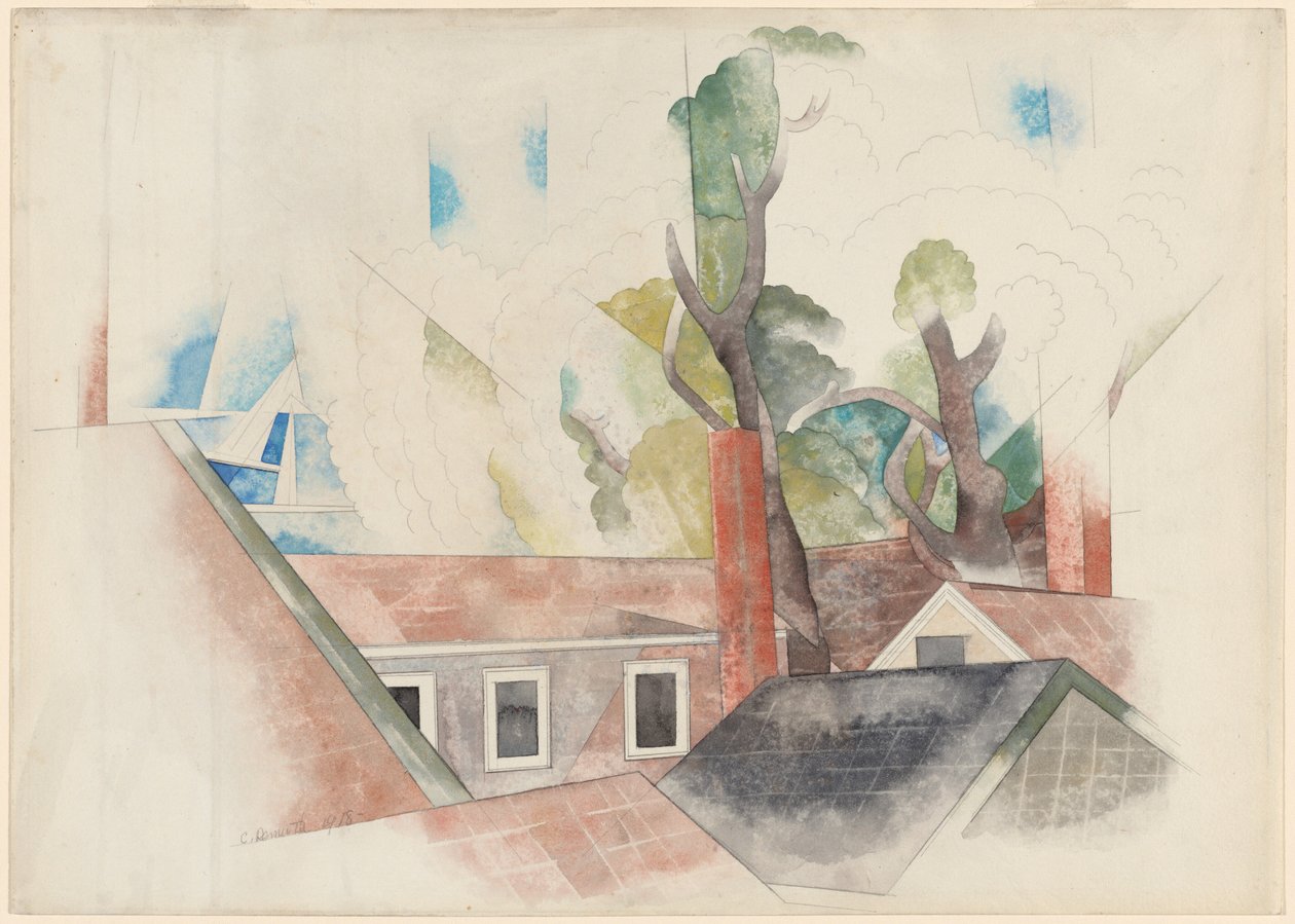 Dächer und Bäume von Charles Demuth