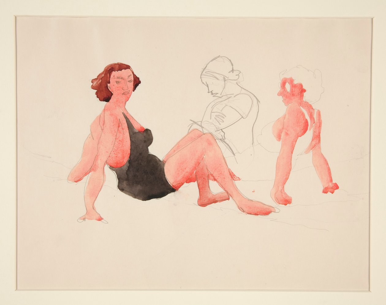 Drei Frauen am Strand, Provincetown von Charles Demuth