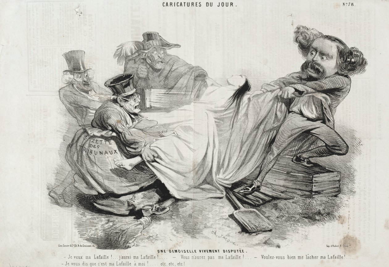 Eine heftig umstrittene junge Frau von Charles Emile Jacque