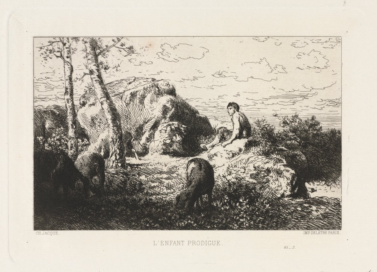 Das verlorene Kind von Charles Emile Jacque