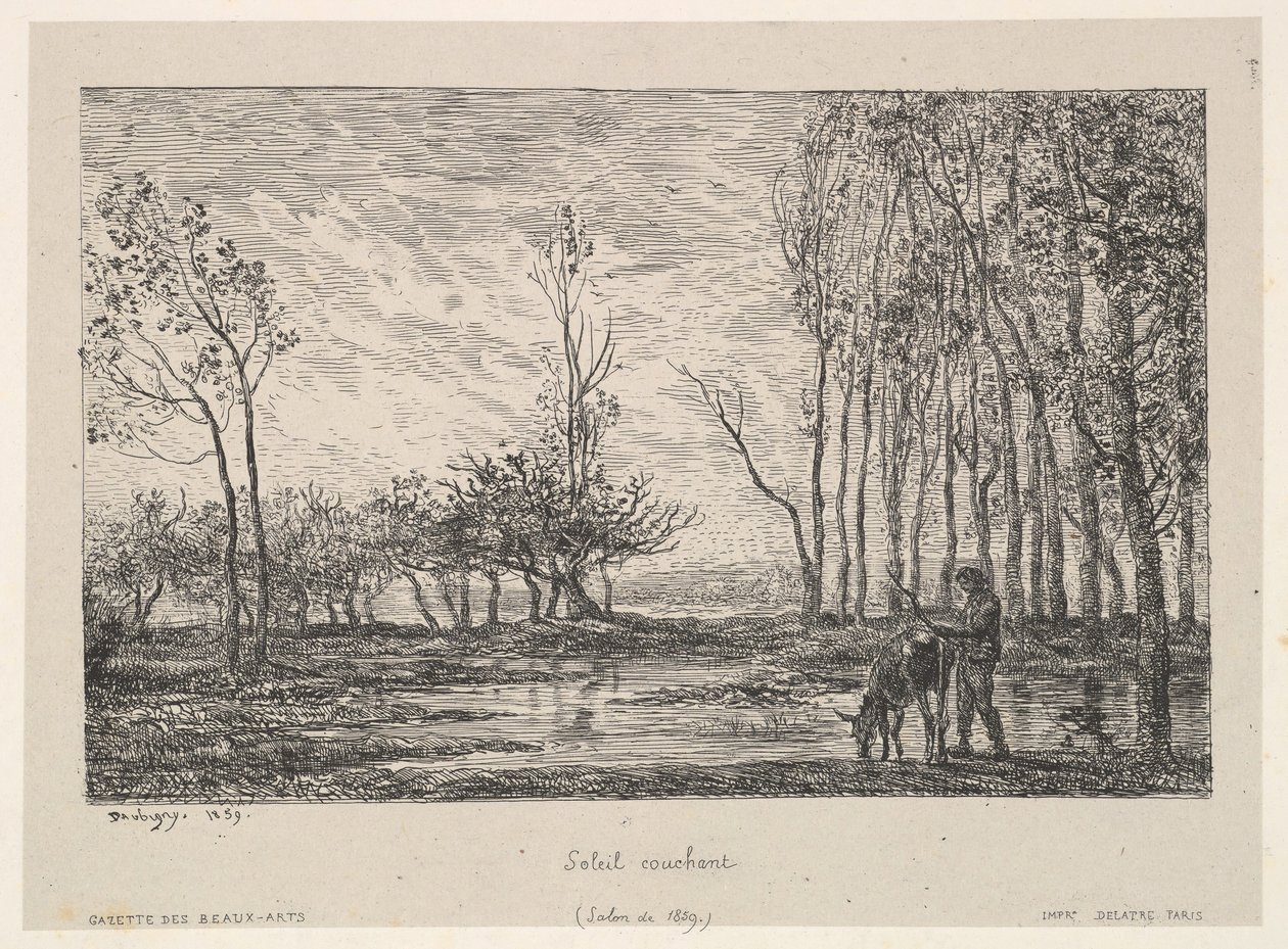 Sonnenuntergang, 1859 von Charles Francois Daubigny