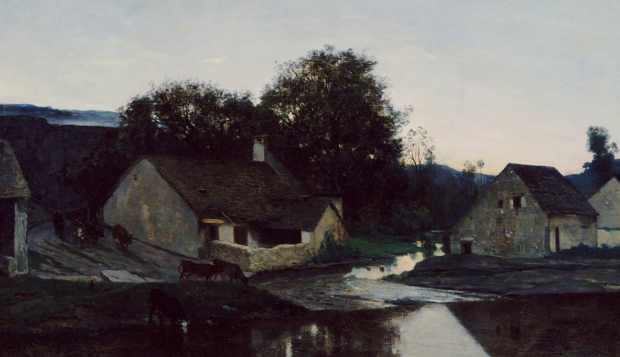 Das Dorf Optevoz, ca. 1852 von Charles Francois Daubigny