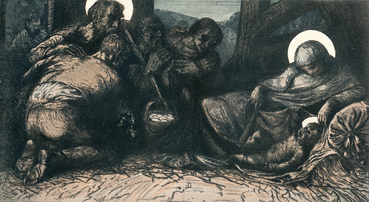 Die Geburt Christi, um 1900 von Charles Holroyd