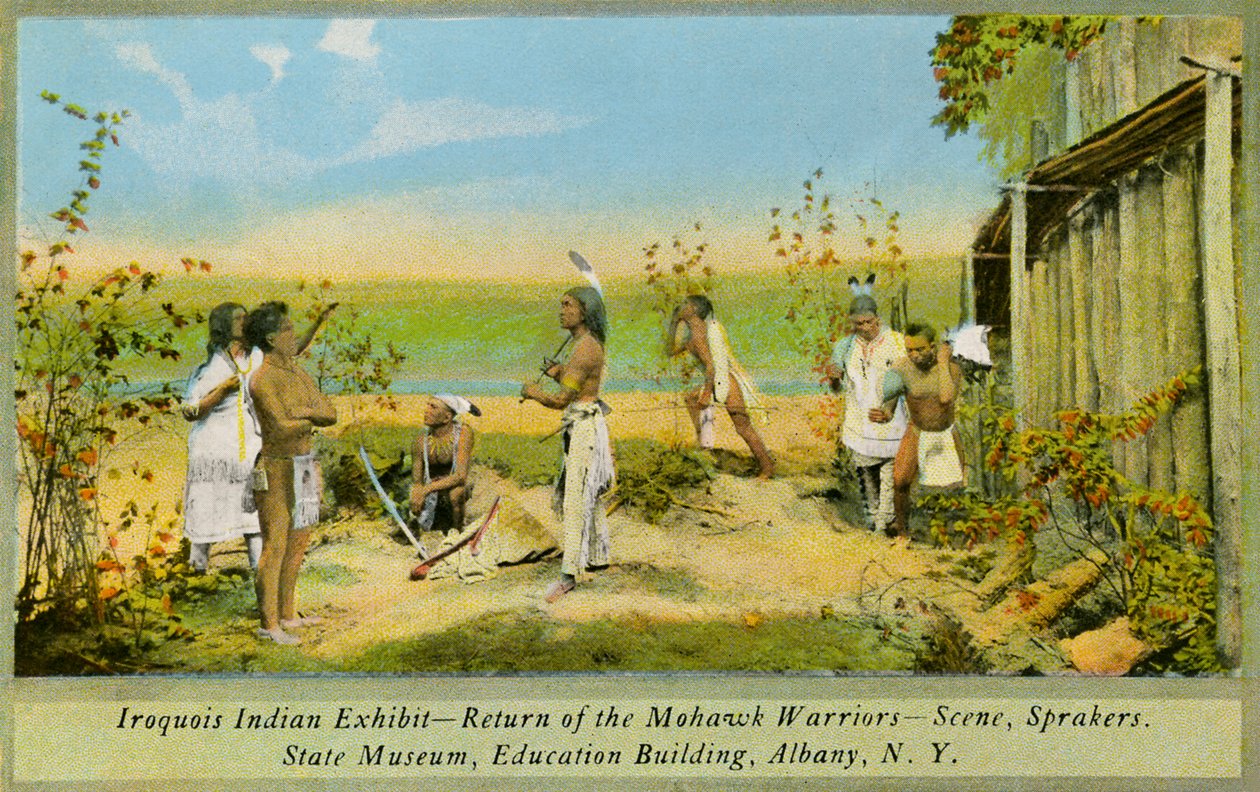 Irokesen-Indianer-Ausstellung, Staatsmuseum, Albany von Charles Marion Russell