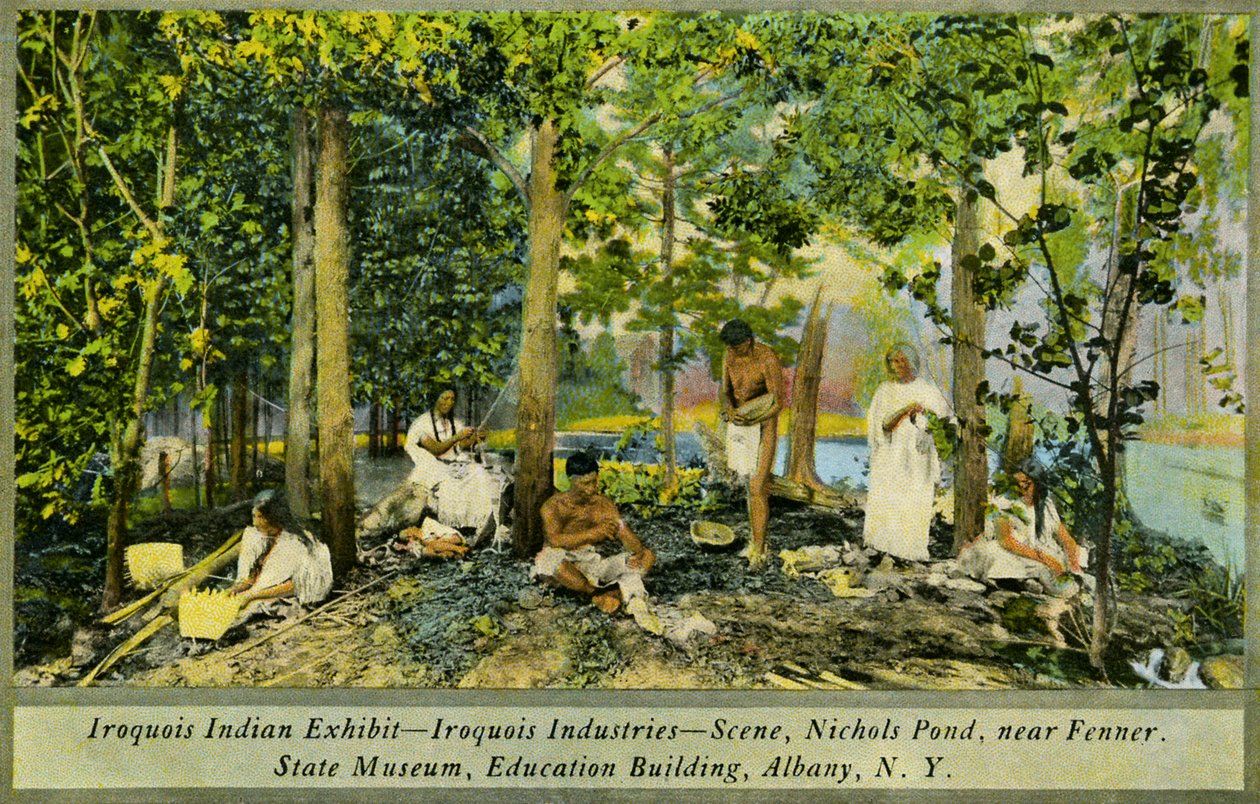 Irokesen-Indianer-Ausstellung, Staatsmuseum, Albany von Charles Marion Russell