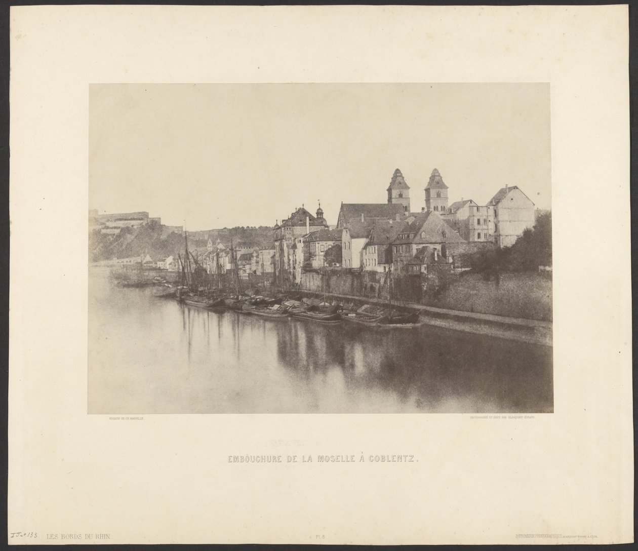 Mündung der Mosel bei Koblenz von Charles Marville