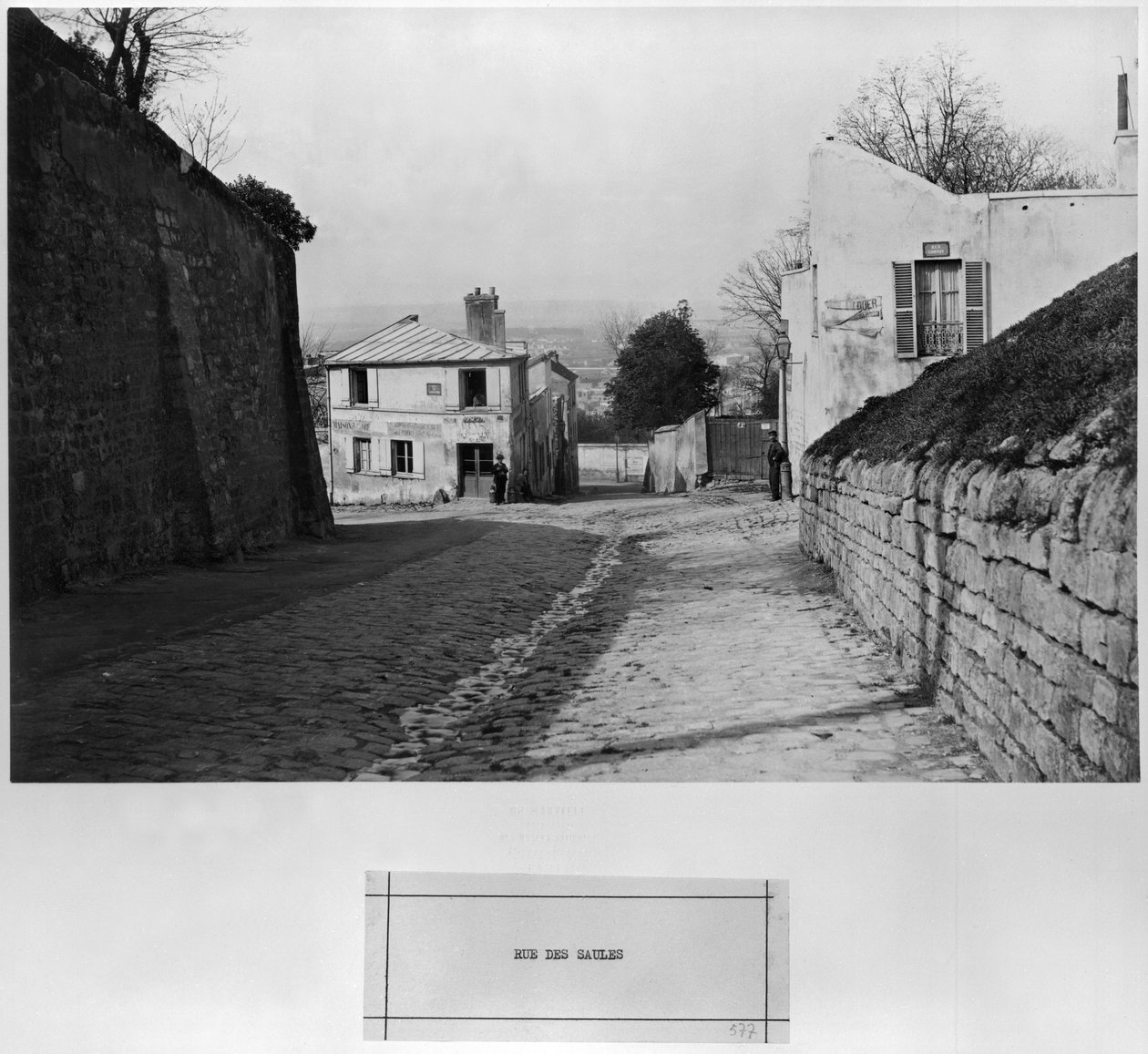Rue des Saules, Paris, 1858-78 von Charles Marville