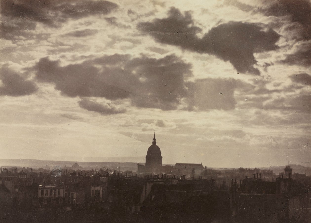 Ohne Titel Wolkenstudie mit Les Invalides, 1860 von Charles Marville