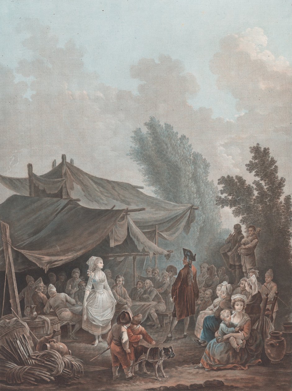 Die Dorfhochzeit, 1788-94 von Charles Melchior Descourtis