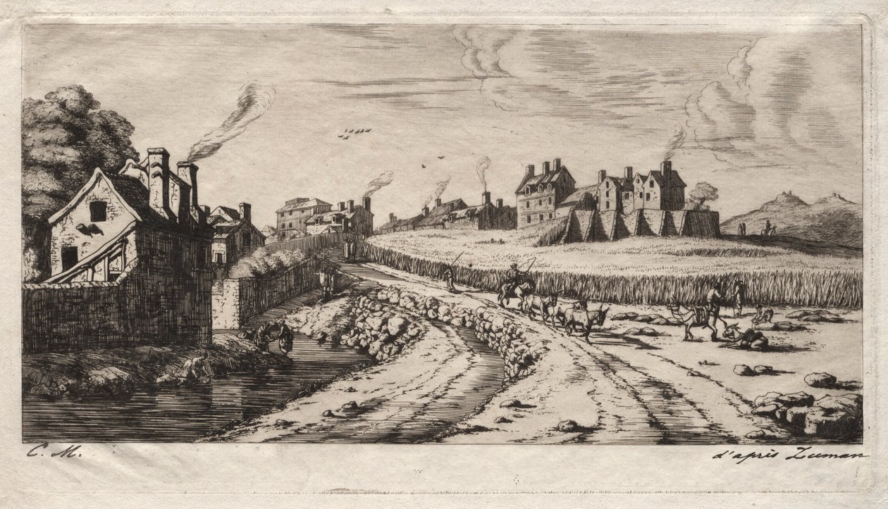 Eingang zum Faubourg, Saint-Marceau, Paris, 1850 von Charles Meryon