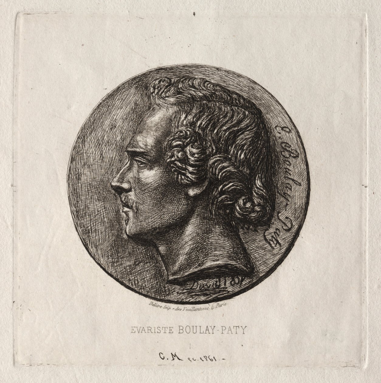 Evariste Boulay-Paty, ein Dichter, 1861 von Charles Meryon