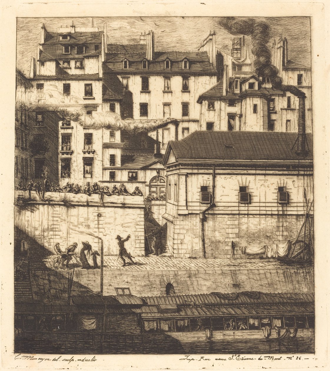 Das Leichenschauhaus, Paris von Charles Meryon
