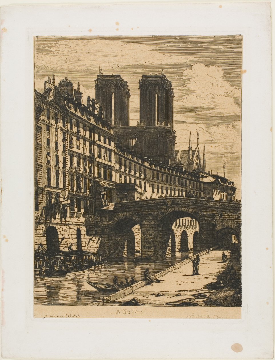 Le Petit Pont, Paris von Charles Meryon