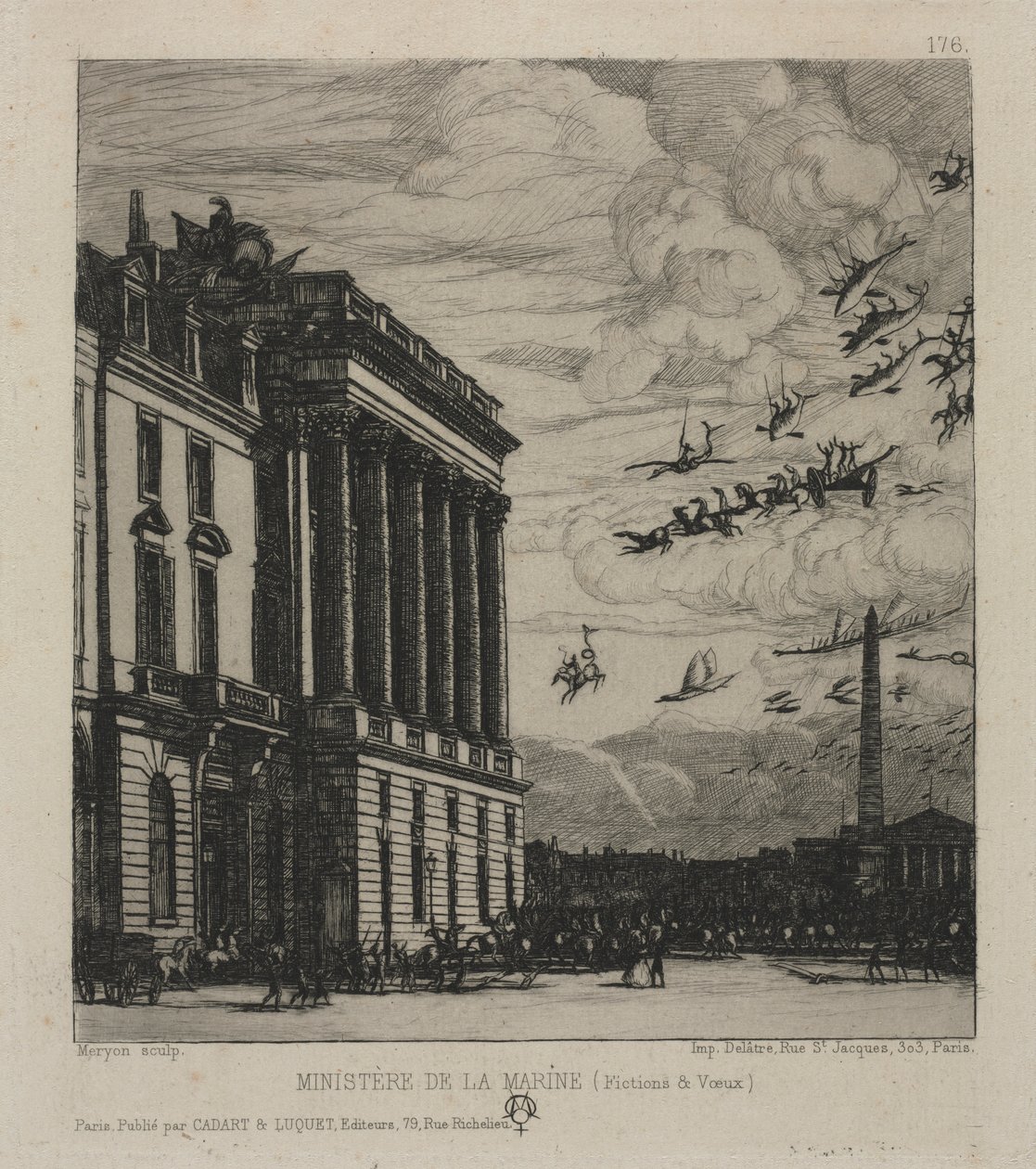 Das Admiralität, Paris, 1865 von Charles Meryon