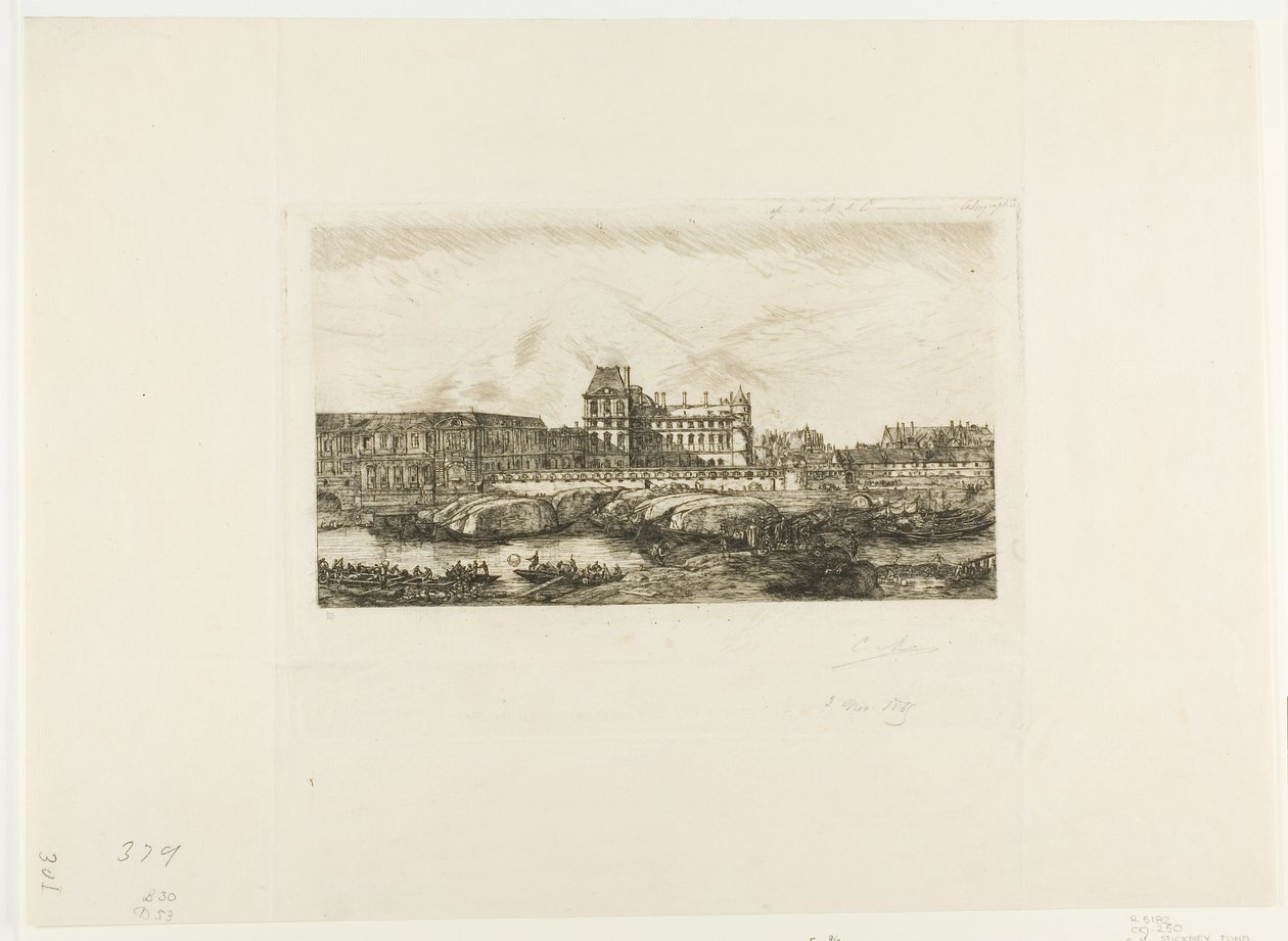 Der alte Louvre, Paris, 1651 von Charles Meryon