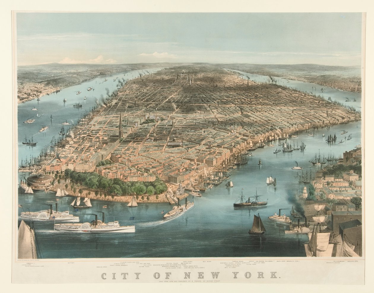 Stadt New York von Charles Parsons