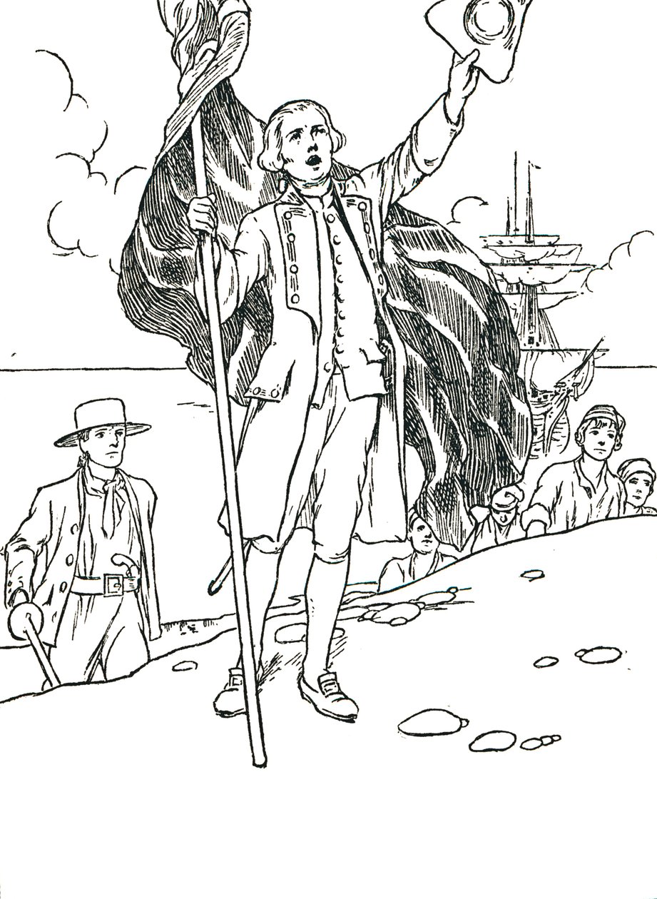 Kapitän Cook landet in Australien, 1912 von Charles Robinson