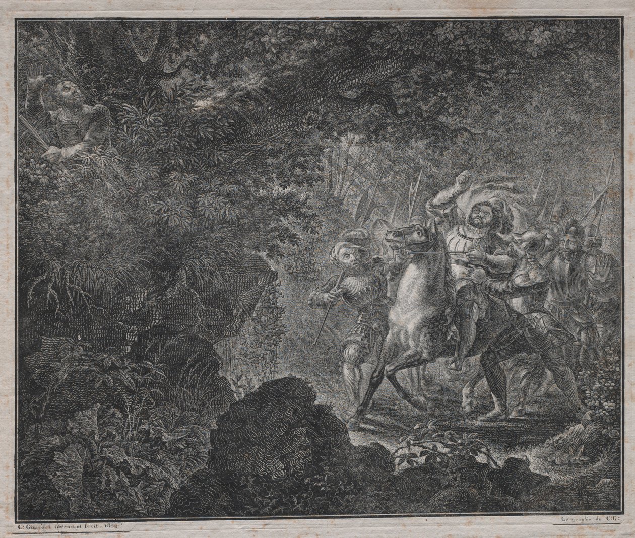 Wilhelm Tell in Küssnacht, 1820 von Charles Samuel Girardet