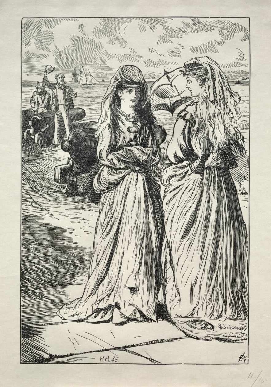 Lady Nelly - die Kokette, 1865 von Charles Samuel Keene