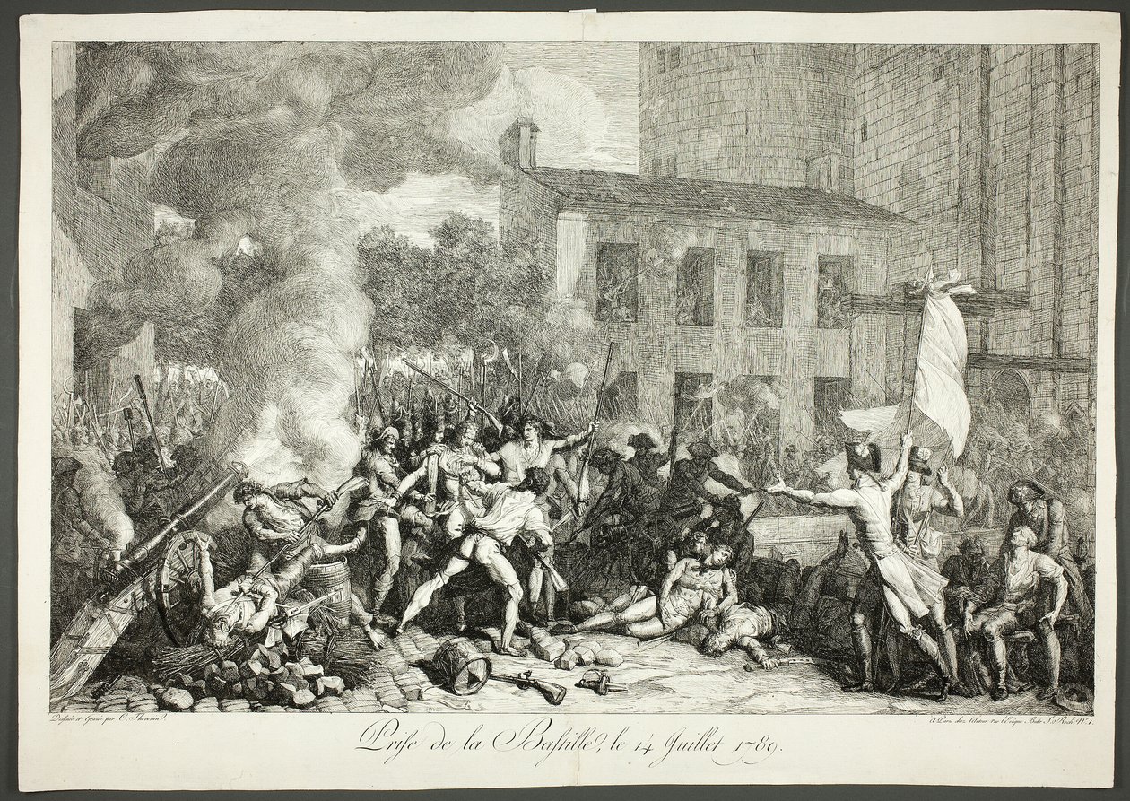 Eroberung der Bastille, 14. Juli 1789 von Charles Thevenin