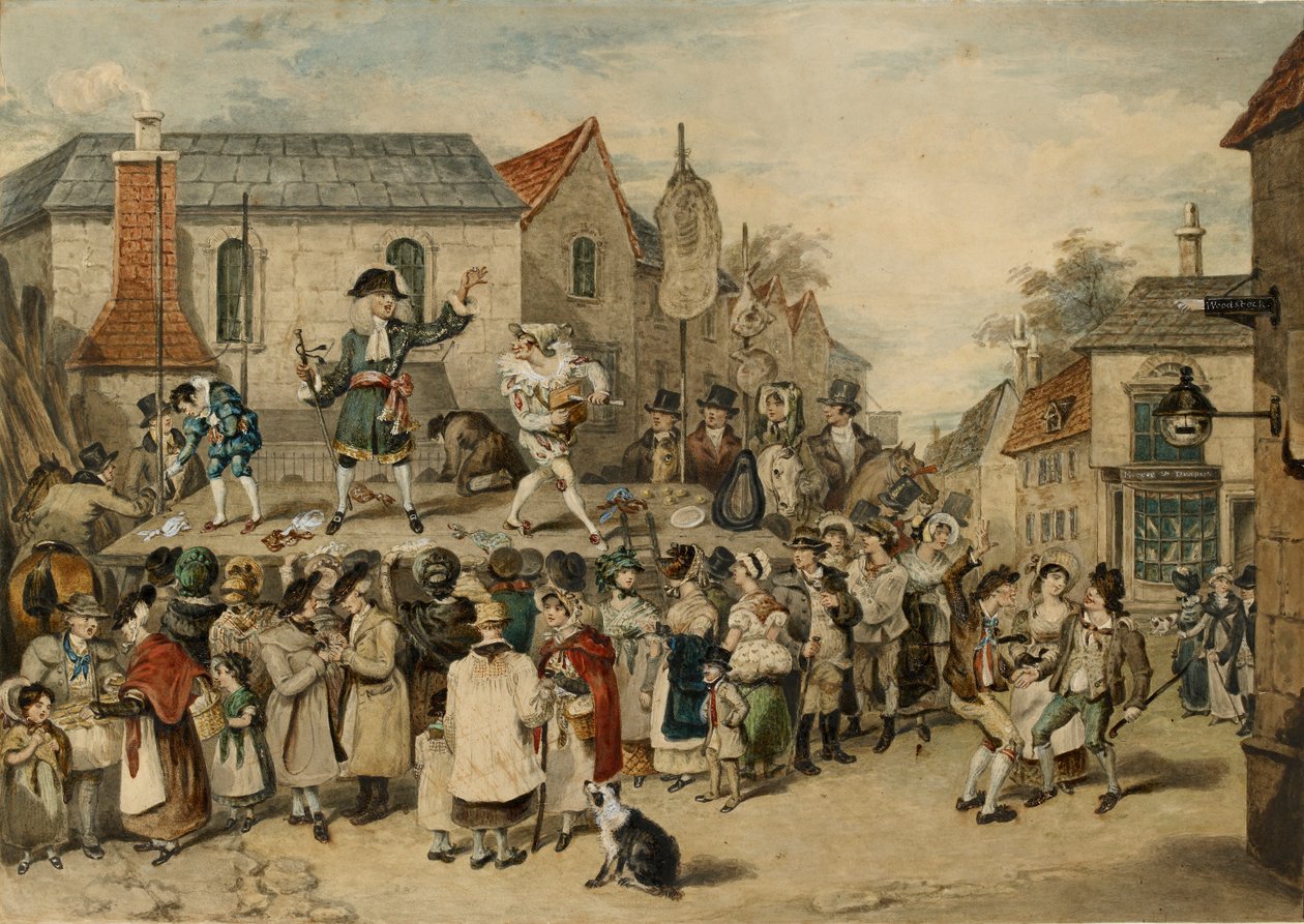 Ein Jahrmarkt in Woodstock, 1838 von Charles Turner