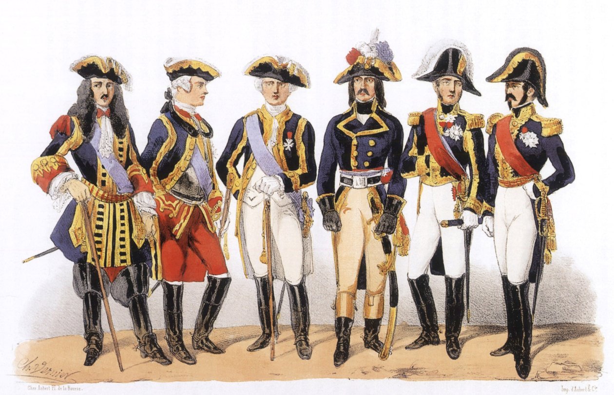 Kostüme der französischen Armee: Militärische Offiziere von Charles Vernier