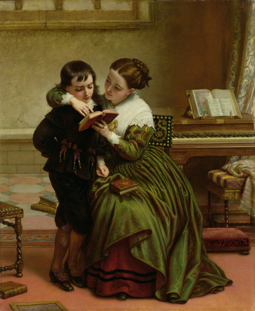 George Herbert und seine Mutter von Charles West Cope