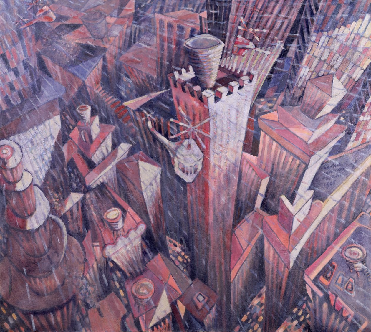 Hagelsturm in Downtown Manhattan, 1995 von Charlotte Johnson Wahl