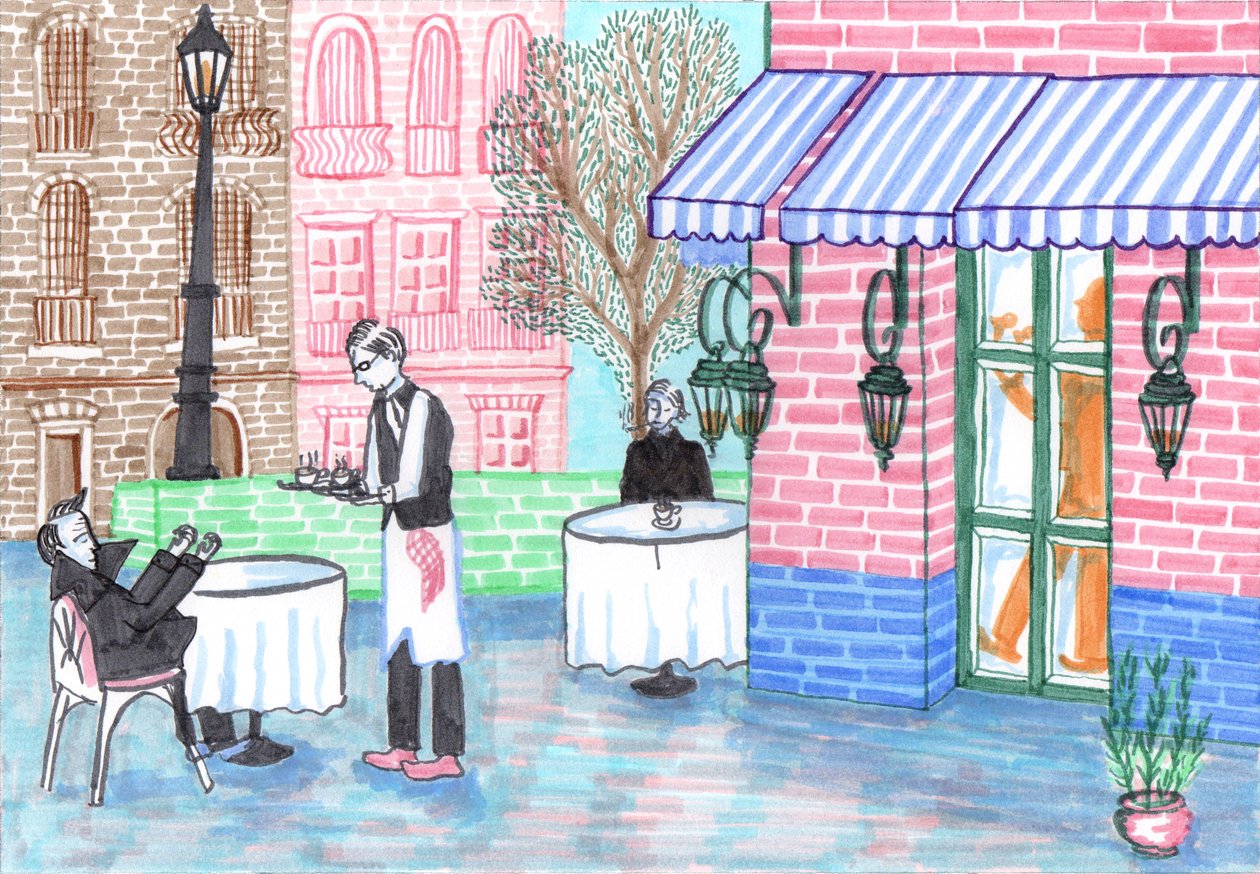 Café, 2017 von Charlotte Orr
