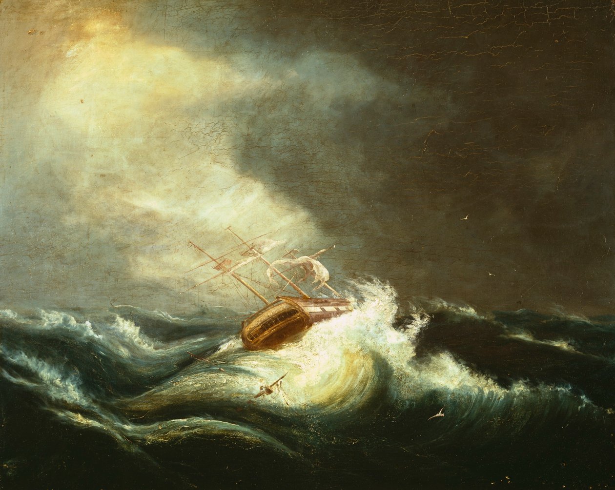 Schiff im Sturm von Chester Harding