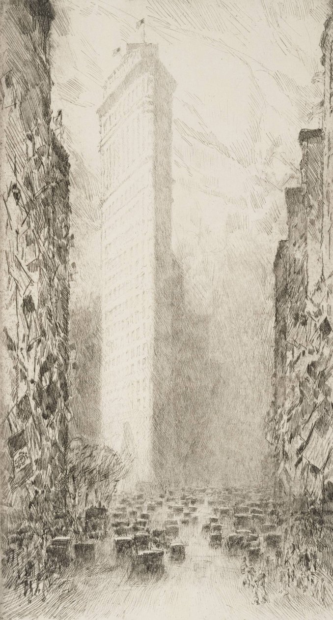Washingtons Geburtstag - Fifth Avenue an der 23. Straße von Childe Hassam