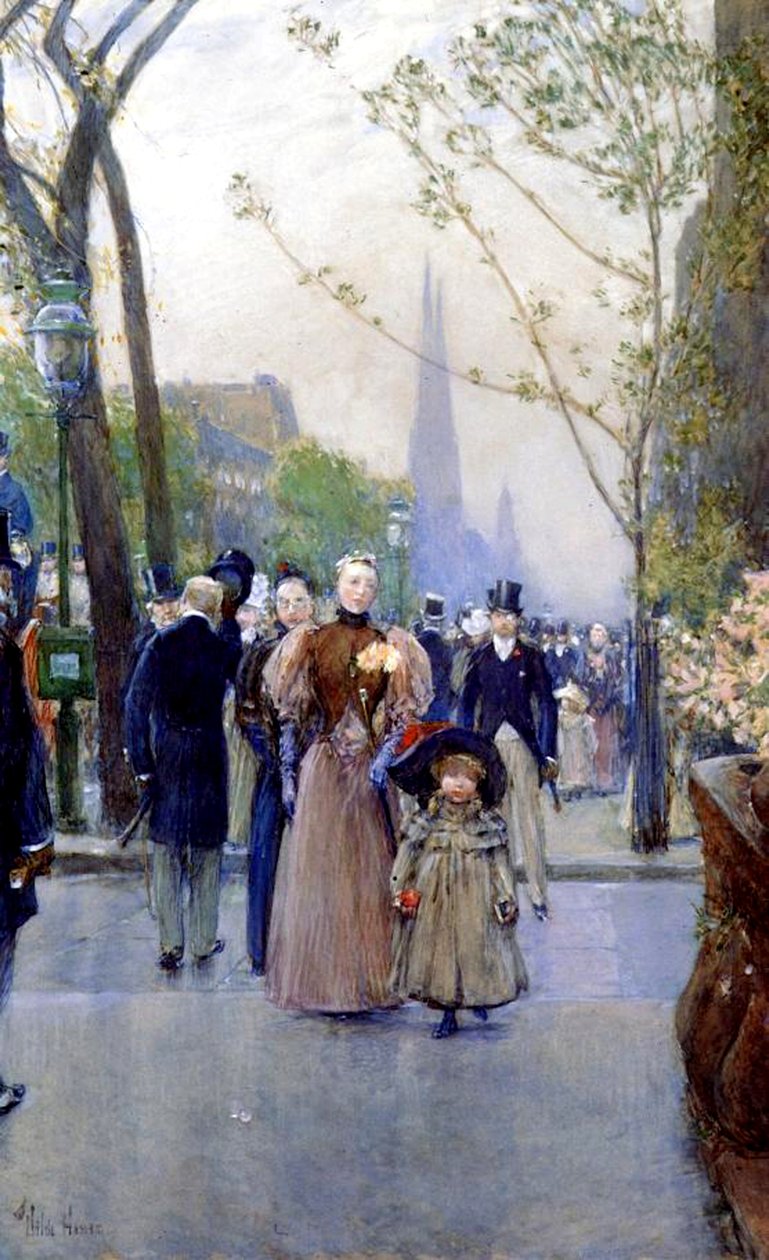 5th Avenue, Sonntag von Childe Frederick Hassam