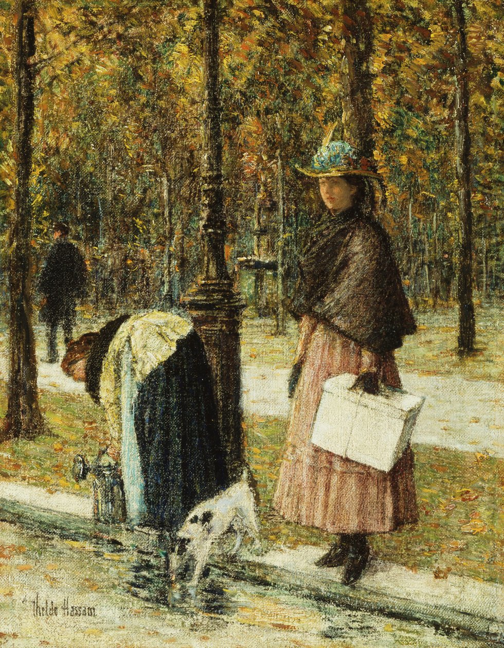 Abend, Champs-Elysees (in der Nähe des Louvre) von Childe Frederick Hassam