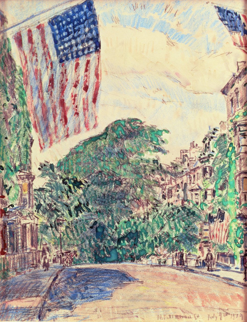 Mount Vernon Street, Boston von Childe Frederick Hassam