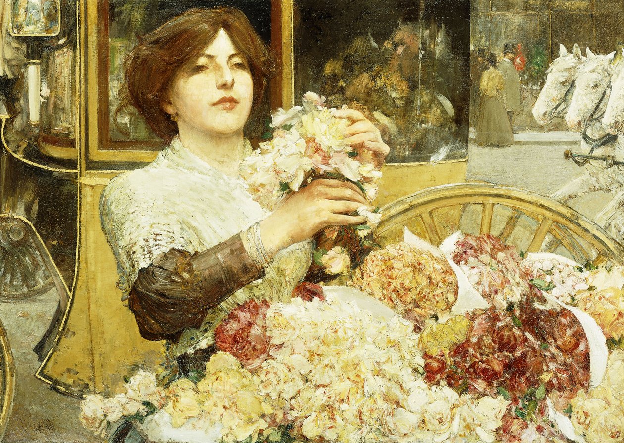 Das Rosenmädchen von Childe Frederick Hassam