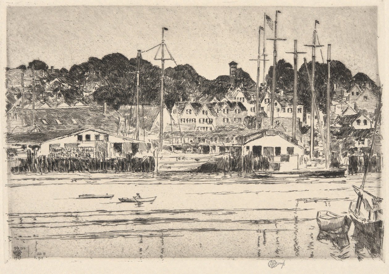 Gloucester, Innerer Hafen, 1919 von Childe Hassam