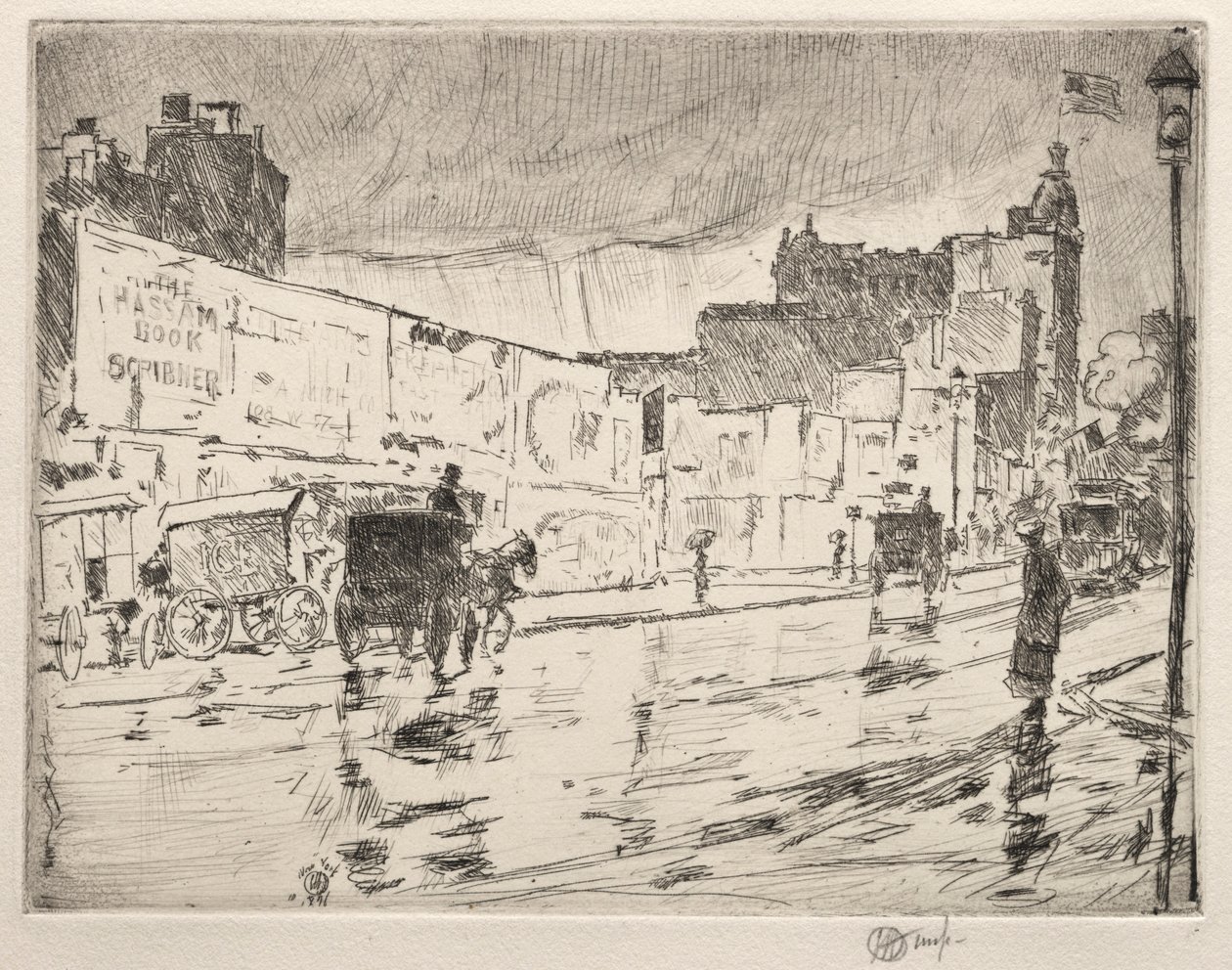 Die Plakatwände, New York von Childe Hassam