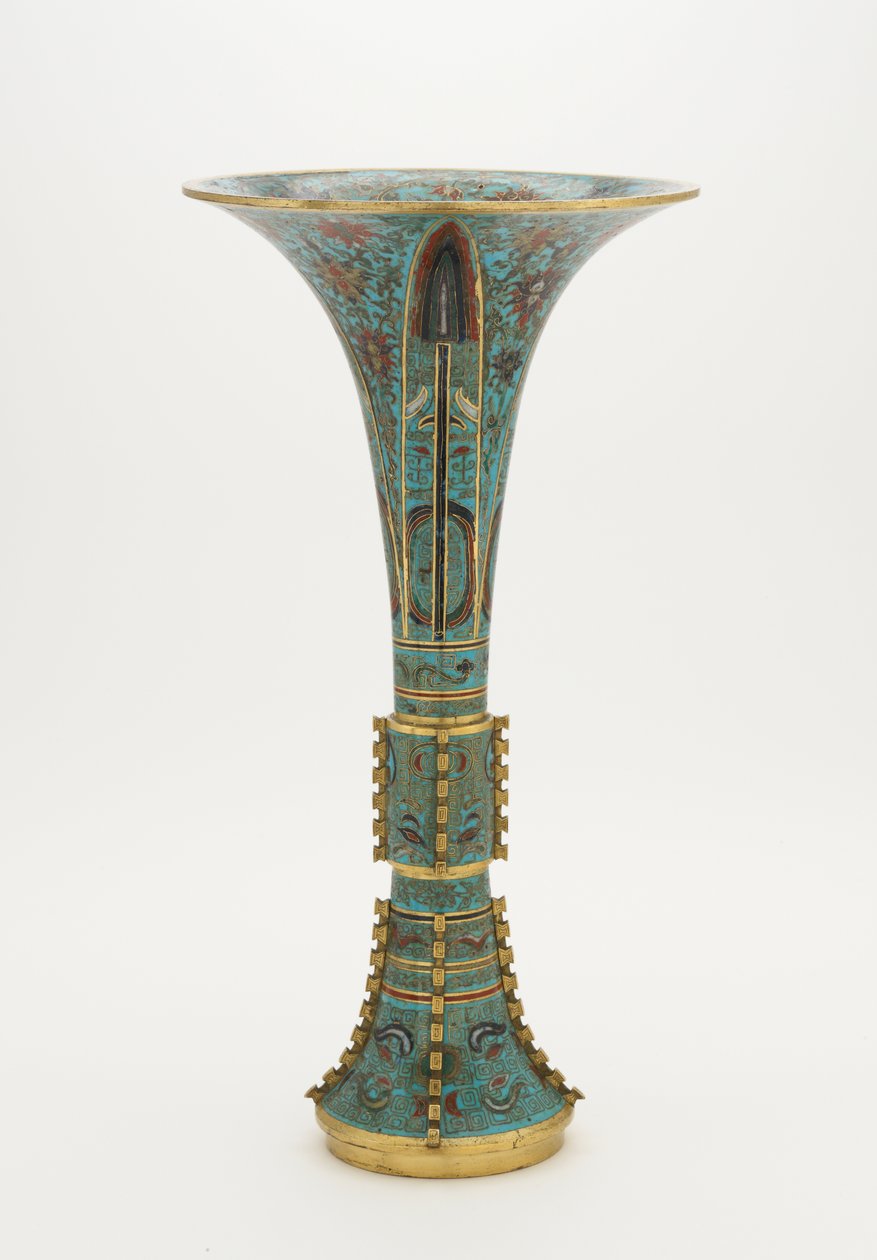 Vase in Form eines archaischen Gu, 1662-1722 von Chinese School