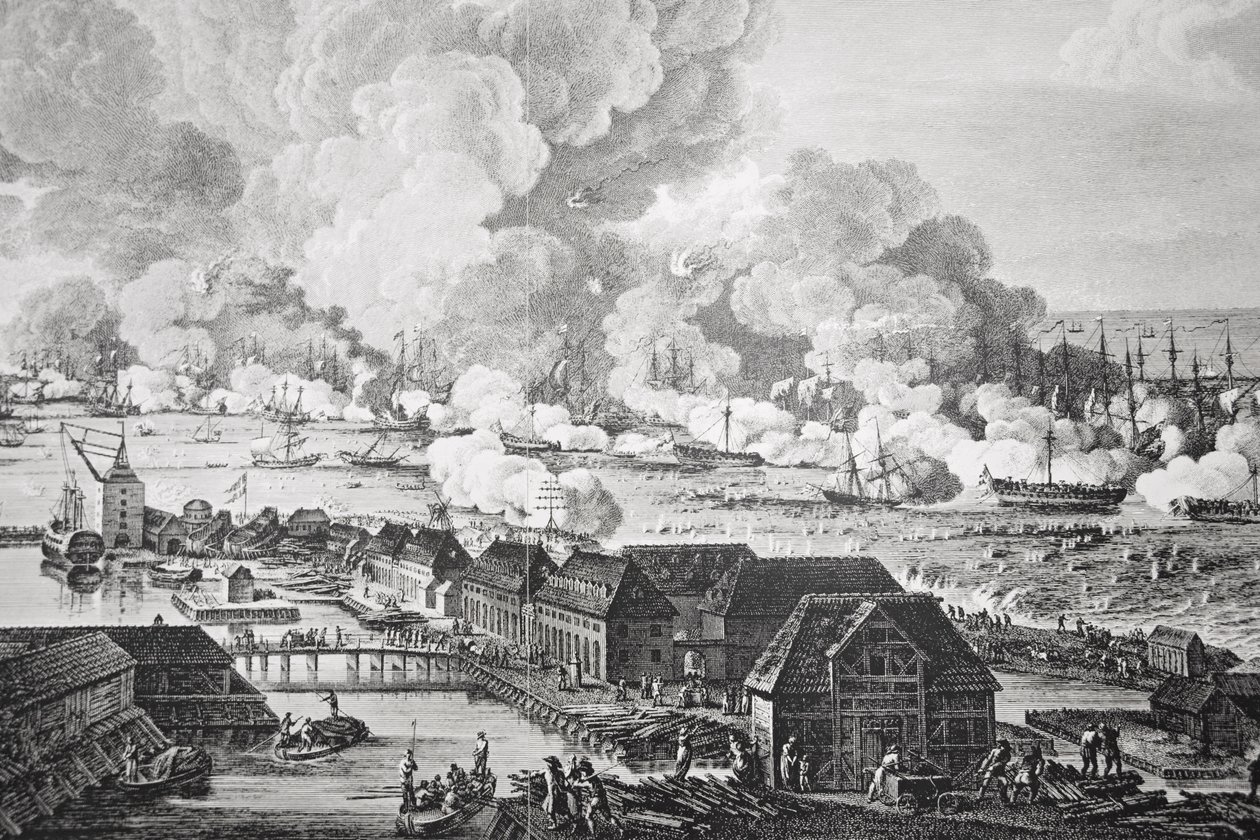 Die Schlacht von Kopenhagen, 2. April 1801 von Christian August Lorentzen
