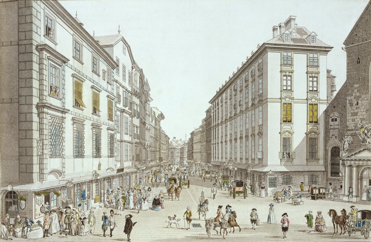 Ansicht des Kohlmarkts, 1786 von Christian Georg II Schutz or Schuz