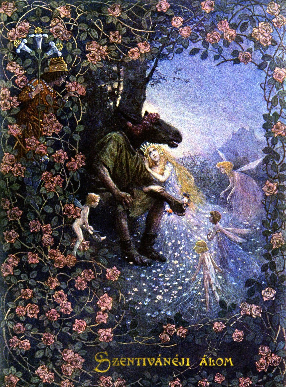 Ein Sommernachtstraum, ca. 1900 (Illustration) von Christian August Printz