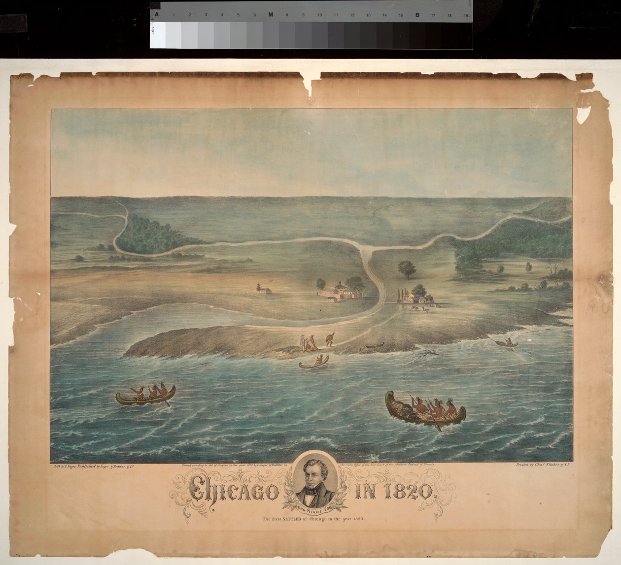 Chicago im Jahr 1820, 1867 von Christian Inger